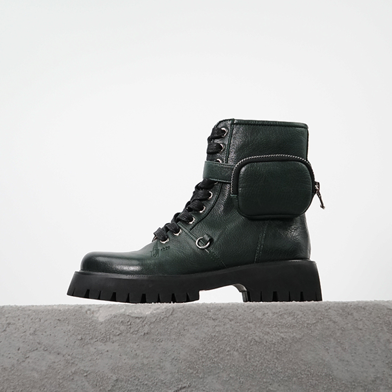 【断码捡漏】中性风厚底口袋马丁靴机车靴短靴女