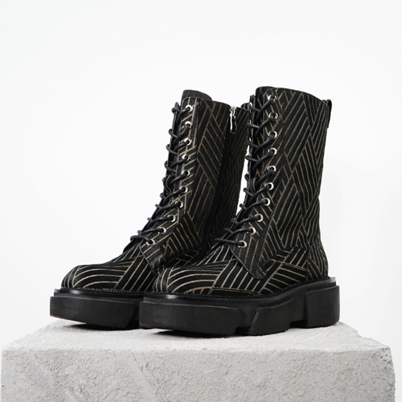 【断码捡漏】设计师轻奢定制 英伦马丁靴女厚底中筒短靴女