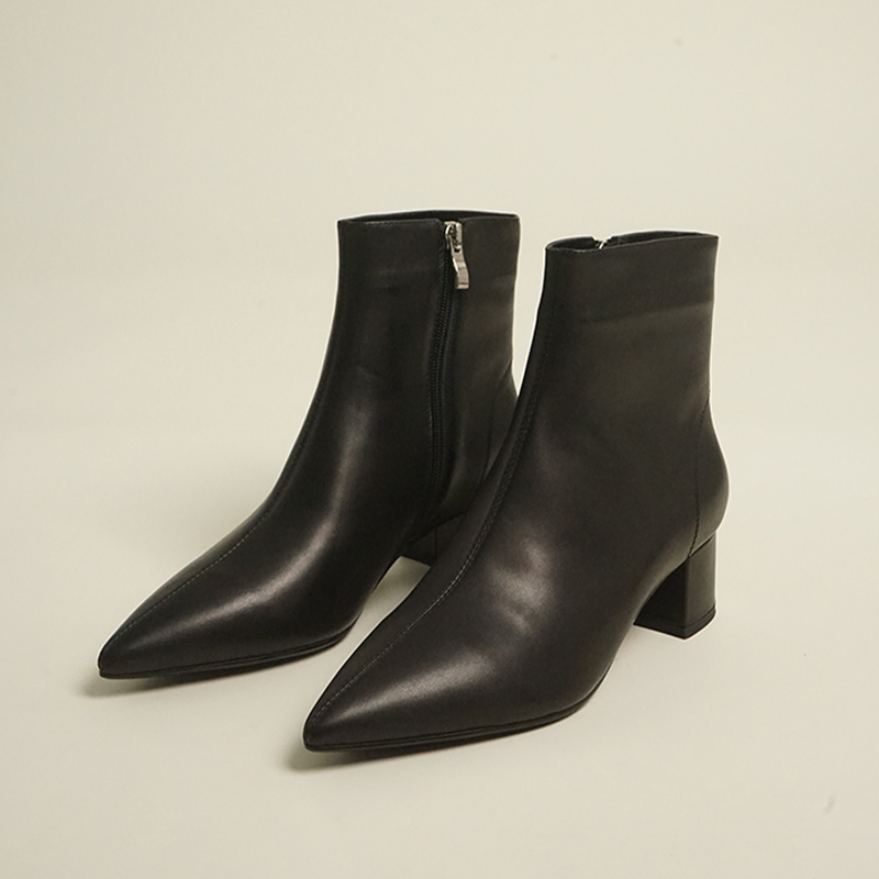 【狂欢价】静奢英伦风 柔软小牛皮 纯手工 切尔西短靴女