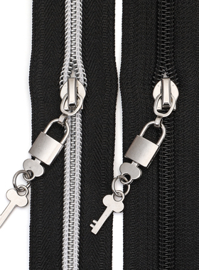 [有锁][5号尼龙拉链专用拉头]勾头配6981锁配钥匙箱包服饰拉链头
