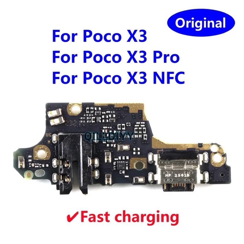 适用于小米Poco X3Pro尾插小板X3 NFC耳机插孔送话器充电口