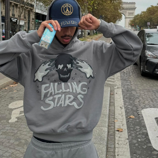 Star Hoodie 连帽卫衣 Planet 潮 帽T Falling Grey Broken Dark