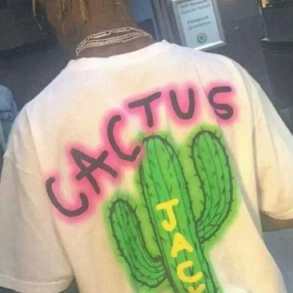 Rare Travis Scott Cactus Jack Airbrush T Shirt 短袖上衣 T恤