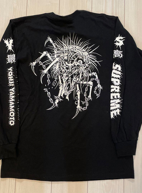 Y's 动漫骷髅摇滚 T-Shirt Schwarz 长袖 T恤 上衣 潮