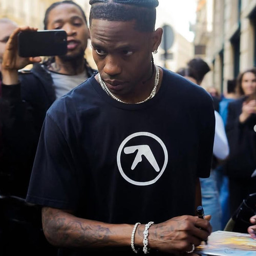 travisscott wears vintage Aphex Twin T-Shirt 短袖 说唱 潮T