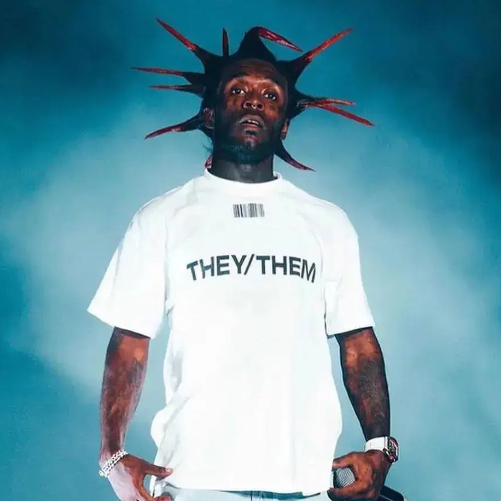 Lil Uzi Vert  Vetements TheyThem T-Shirt 联名  短袖 短T  潮