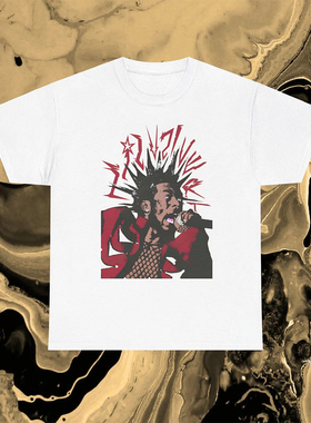 Camiseta gráfica Lil Uzi Vert, camiseta Rap Tee说唱联名 T恤