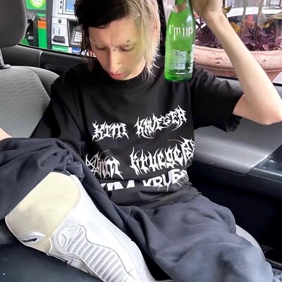 Kim Krueger opium重磅短袖印花哥特朋克纯棉T恤playboicarti