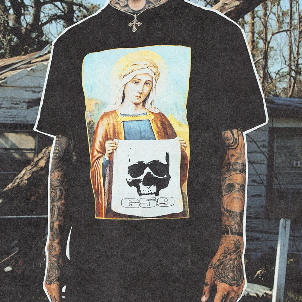SUICIDEBOYS  T-SHIRT G59 VIRGIN MARY  T-Shirt 说唱 短袖 潮