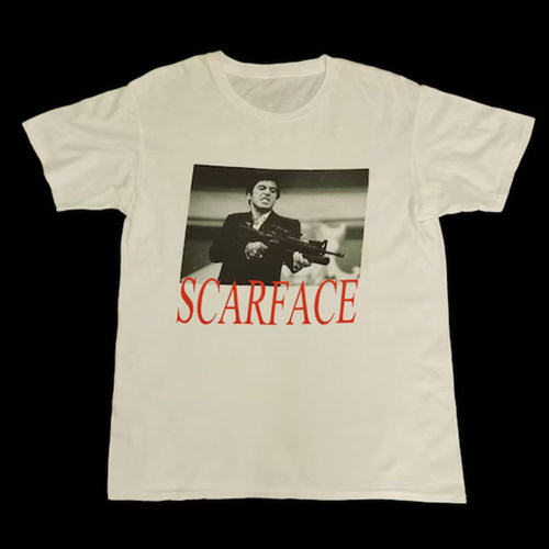 Vintage 2000s Scarface Movie 疤面煞星  短袖 短T  潮