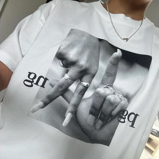 Kendrick Lamar TDE pg Lang Pop Out 洛杉矶手势宽松短袖T恤