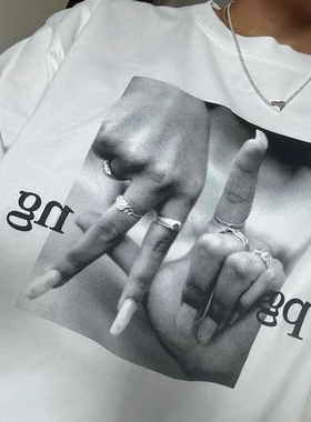 Kendrick Lamar TDE pg Lang Pop Out 洛杉矶手势宽松短袖T恤