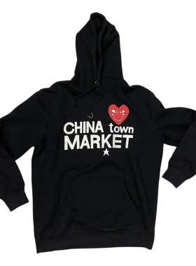 Chinatown Market Play Heart Black Hoodie 连帽卫衣 上衣 潮
