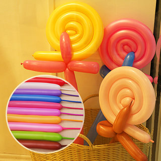 260长条气球马卡龙装饰品魔术造型儿童生日幼儿园教室场景布置