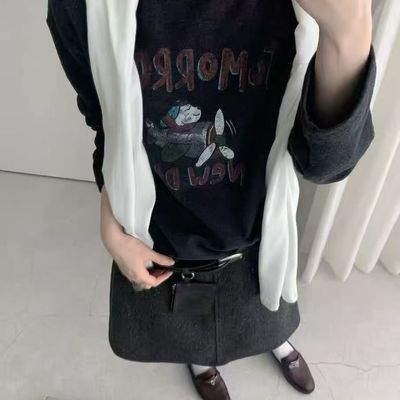 LEAVES叶子家美式卡通风印花T恤