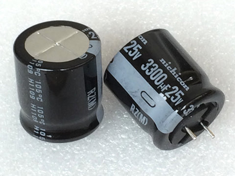 正品日本nichicon 3300uf/25V 发烧音响音频 电源滤波电解电容