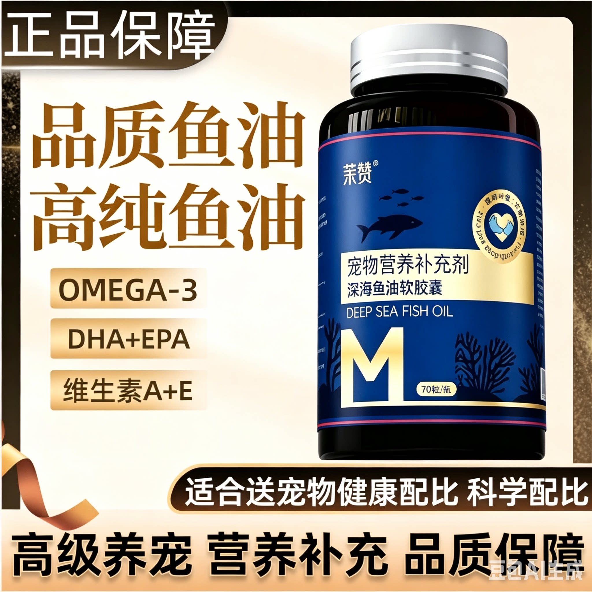 营养深海宠物鱼油胶囊狗狗猫咪专狗卵磷脂/鱼油/海藻