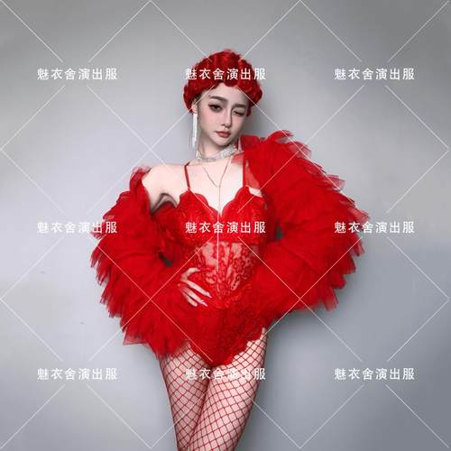 元旦圣诞节酒吧舞台GOGO红色
