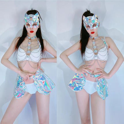 2024欧美酒吧ds演出服新款性感gogo领舞服镭射套装气氛巡场舞台装