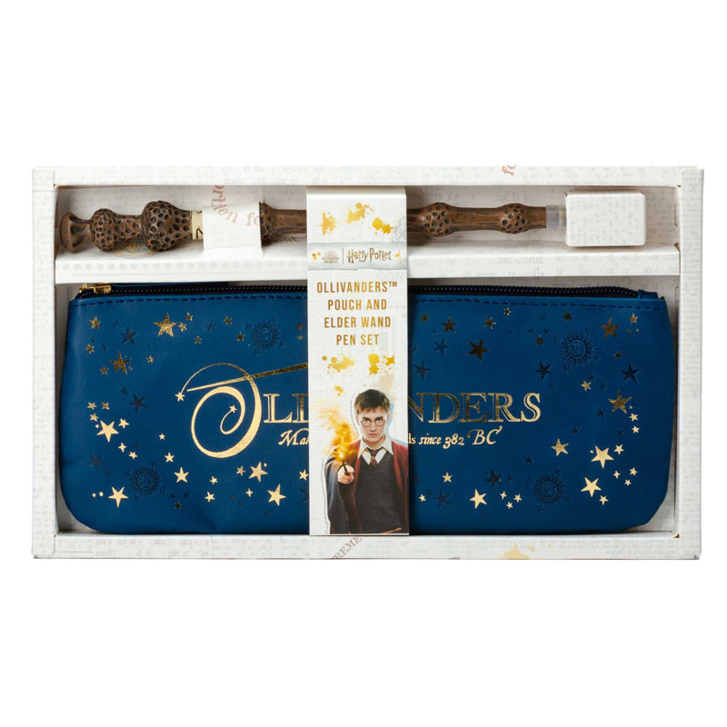 【预售】英文原版Harry Potter Ollivanders™ Pouch and Elder Wand Pen Set哈利·波特奥利凡德袋和接骨木魔杖笔套装电影周边书籍