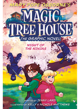 【特价清仓】英文原版 Night of the Ninjas Graphic Novel 神奇树屋桥梁漫画5 Random House BFYR Jenny Laird 奇幻冒险漫画书籍
