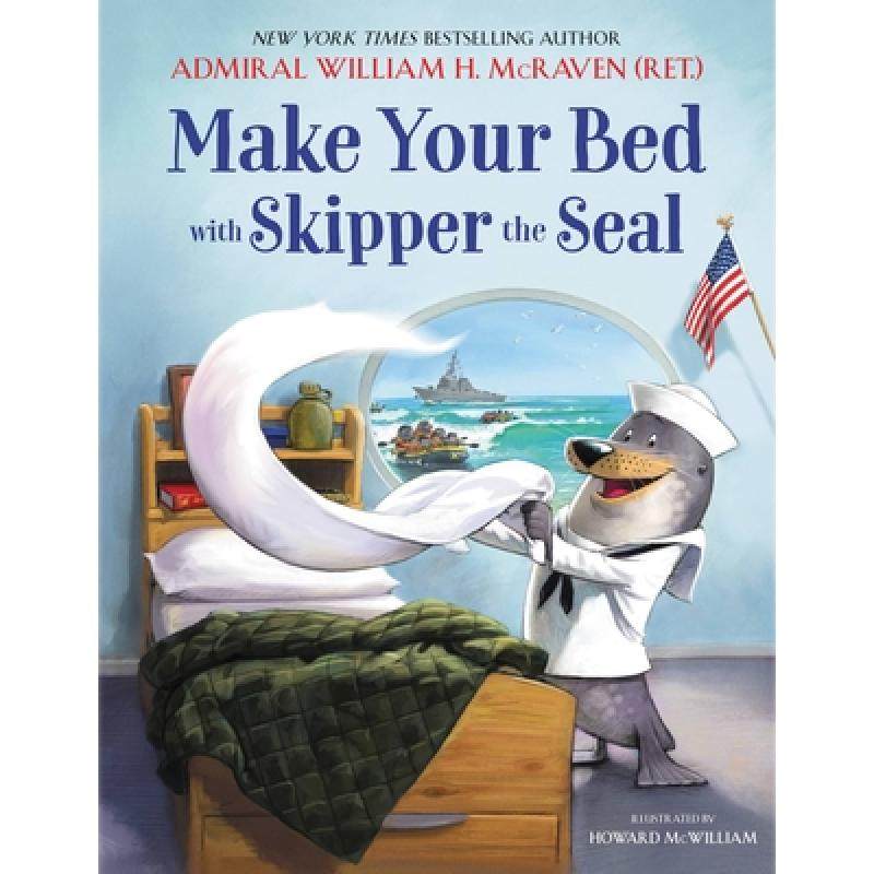 【预售】英文原版 make your bed with skipper the seal和海豹船长一