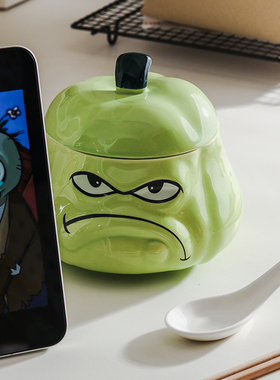 稀奇古怪的碗搞怪窝瓜泡面碗带盖家用学生党宿舍陶瓷碗耐高温实用