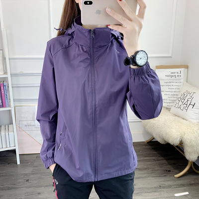 2025新款春秋薄款单层冲锋衣女款潮牌户外运动外套男防水透气弹力