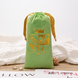 工厂定制高档绒布束口袋 长条包装收纳袋 礼品饰品整理袋可印logo