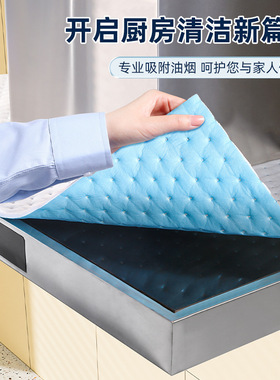 抽油烟机顶部防油垫吸油棉厨房防油贴纸油烟机防尘罩防潮隔灰油污