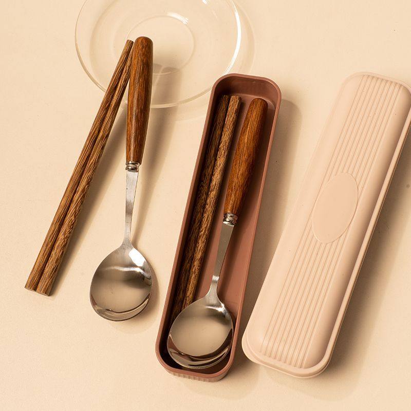 便携套装筷子勺子叉子上班族筷子单人餐具学生收纳盒餐具三件套,餐饮具,玻璃餐具套装,淘宝优惠券,粉丝福利购,淘宝优惠卷