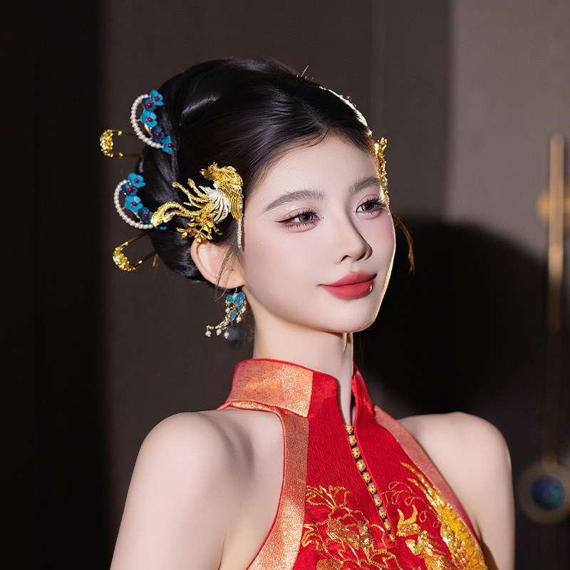 梦瑶新款新娘头饰重工高级感爆款潮流新中式凤凰秀禾服结婚发饰品,饰品/流行首饰/时尚饰品新,发饰,淘宝优惠券,粉丝福利购,淘宝优惠卷