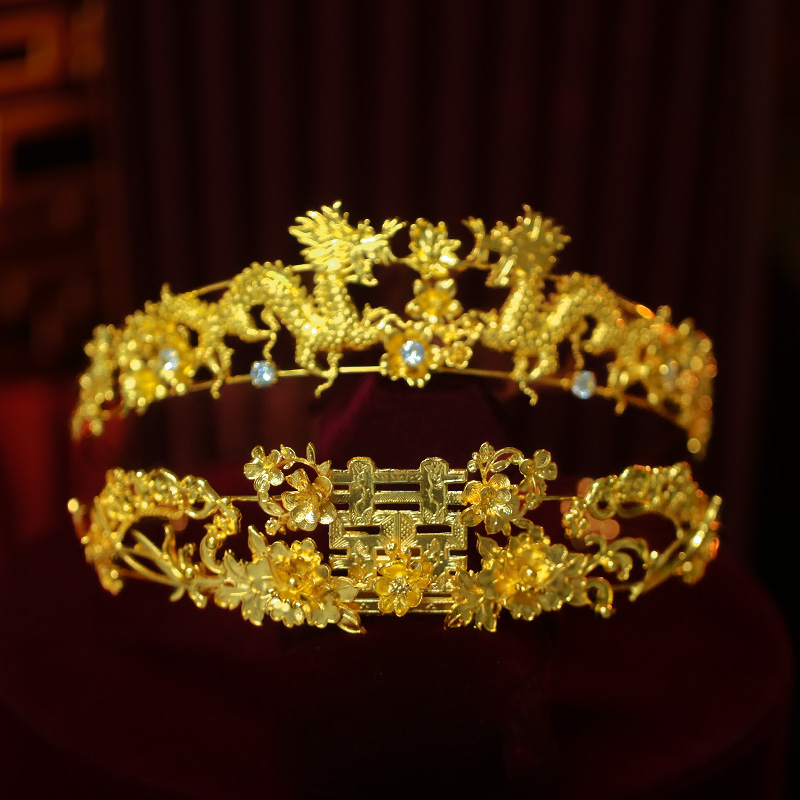 汉服凤凰发冠龙凤呈祥冠复古宫廷