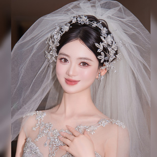 造型搭配发饰套装 韩系新款 新娘头饰氛围感气质婚纱礼服婚礼时尚