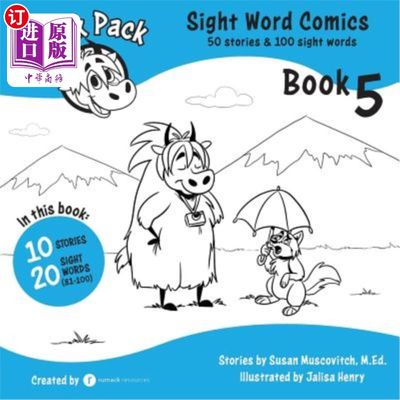 海外直订The Yak Pack: Sight Word Comics: Book 5: Comic Books to Practice Reading Dolch S 牦牛包：视觉单词漫画：第5