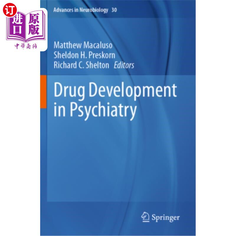 海外直订医药图书Drug Development in Psychiatry 精神病学药物开发