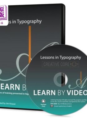 海外直订Lessons in Typography Learn by Video 通过视频学习排版课程