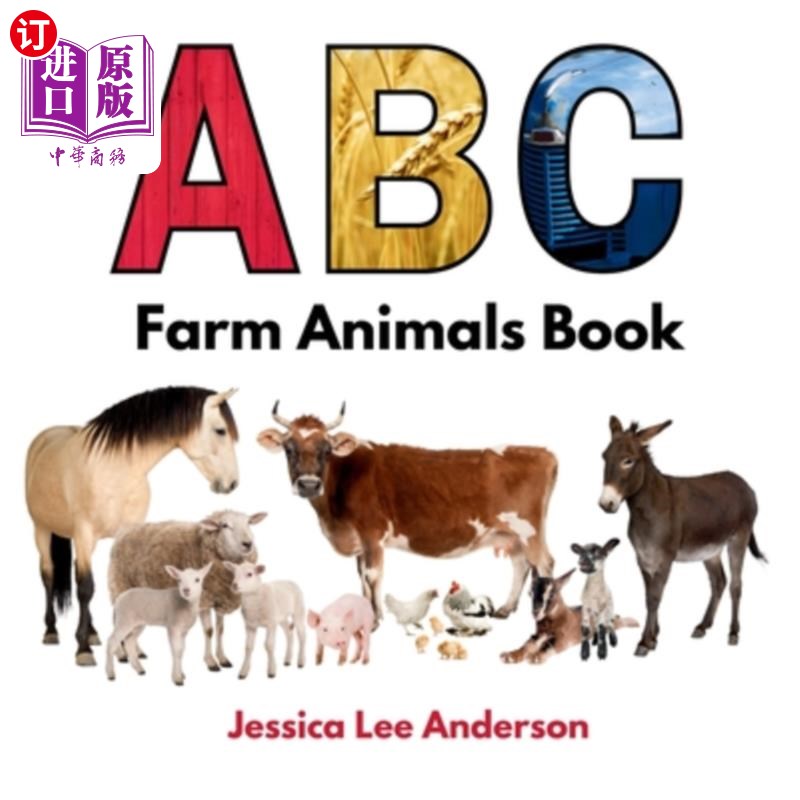 海外直订ABC Farm Animals Book ABC农场动物书