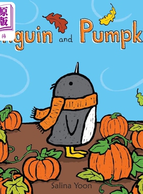 企鹅一族 企鹅与南瓜 Salina Yoon Penguin and Pumpkin英文原版 儿童纸板绘本 纸板书图画书 动物故事 进口童书【中商原版】
