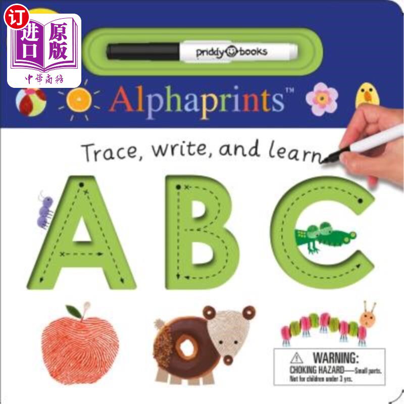 海外直订Alphaprints: Trace, Write, and Learn ABC: Finger Tracing & Wipe Clean