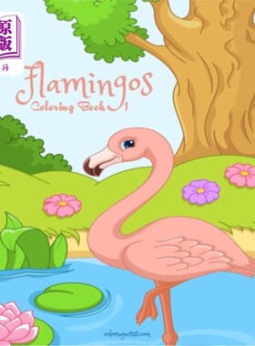 海外直订Flamingos Coloring Book 1 火烈鸟着色书1