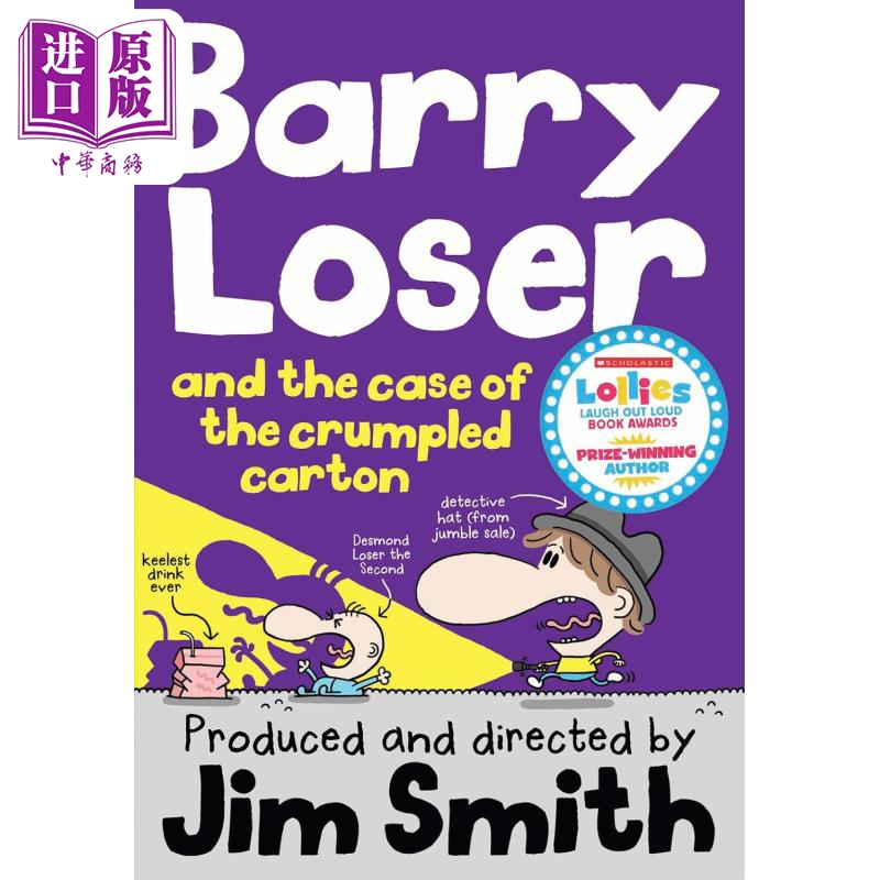 现货 倒霉蛋巴里 巴里的纸箱 The Barry Loser Barry Loser and the Case of the Crumpled Carton英文原版 幽默笑话【中商原版】