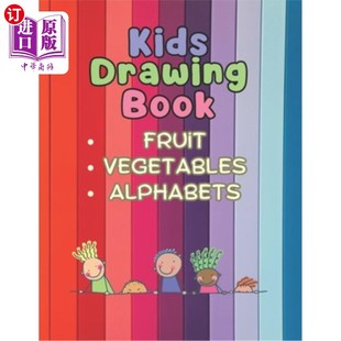 Coloring Tiny First ALPHABETS 第一种颜色：一本给小手 海外直订My Book Colors FRUITS Hands for 我 VEGETABLES