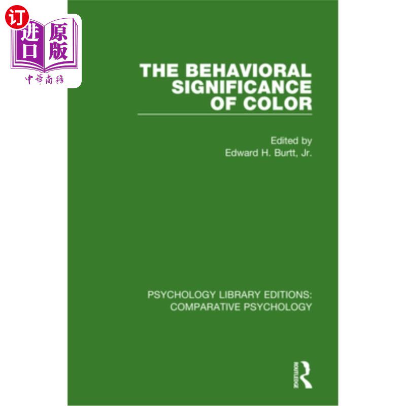 海外直订The Behavioral Significance of Color 颜色的行为意义