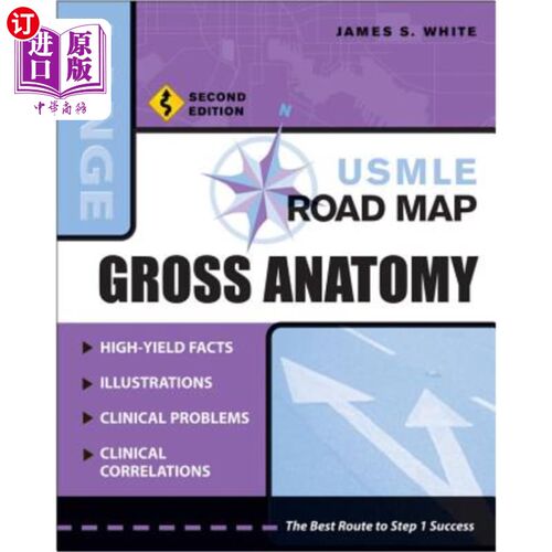 海外直订医药图书USMLE Road Map Gross Anatomy, Second Edition USMLE路线图大体解剖学，第2版