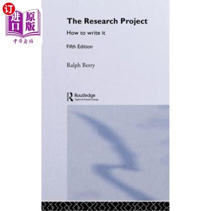 海外直订The Research Project: How to Write It, Edition 5 研究项目：如何写作，第5版