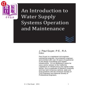 Operation 供水系统运行与维护概论 Maintenance and Systems Supply Water Introduction 海外直订An