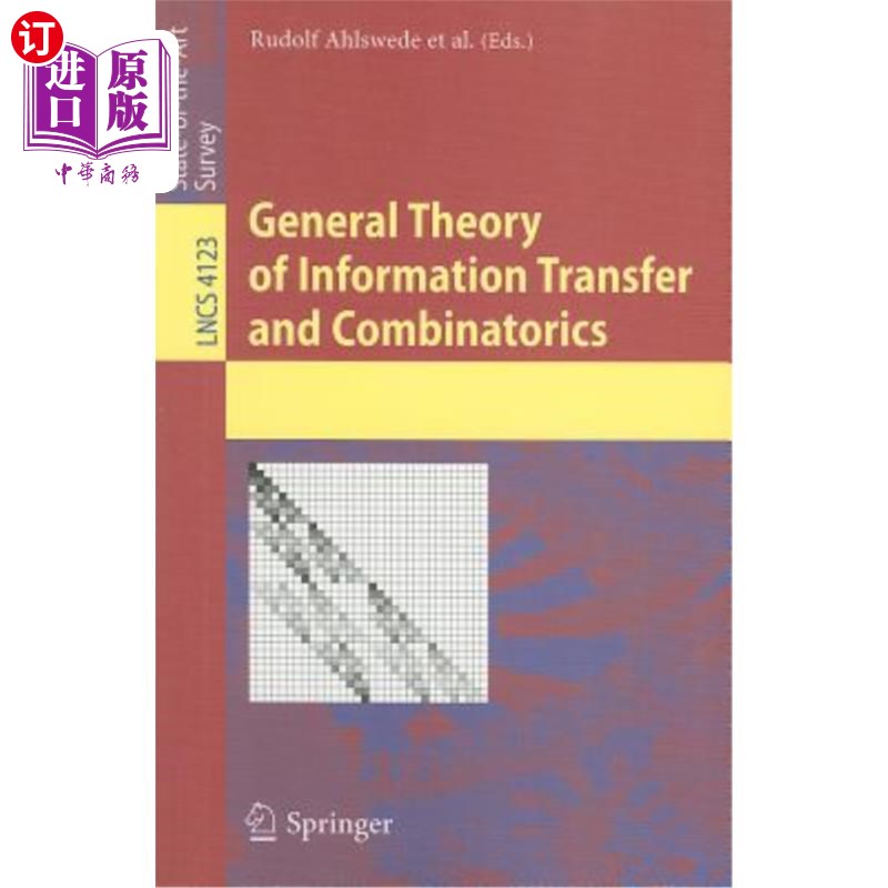 海外直订General Theory of Information Transfer and Combinatorics 信息传递的一般理论与组合学