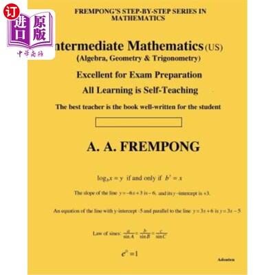 海外直订Intermediate Mathematics (Us): (algebra, Geometry & Trigonometry) 中级数学（美国）：（代数、几何和三角学）