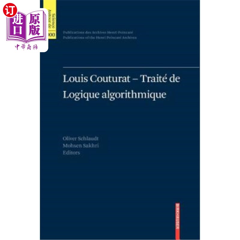 海外直订Louis Couturat -Traité de Logique Algorithmique Louis Couturat -Traité de Logique Algorithmique